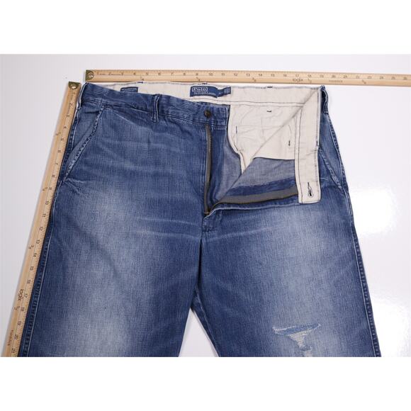 Polo Ralph Lauren Mens Salinger Chino Straight Fit Denim Jeans Pants 38x30 - Picture 5 of 9